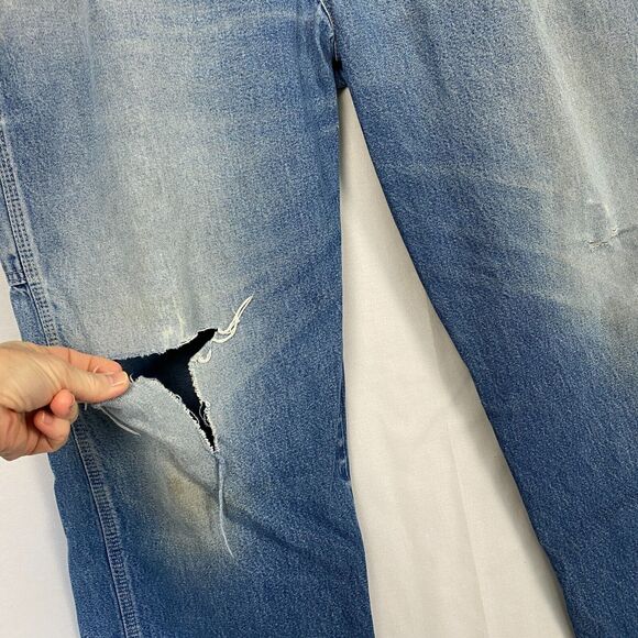 Pointer Brand Carpenter Jeans Mens 40x32 Distressed Workwear Vintage USA Made - Picture 5 of 15